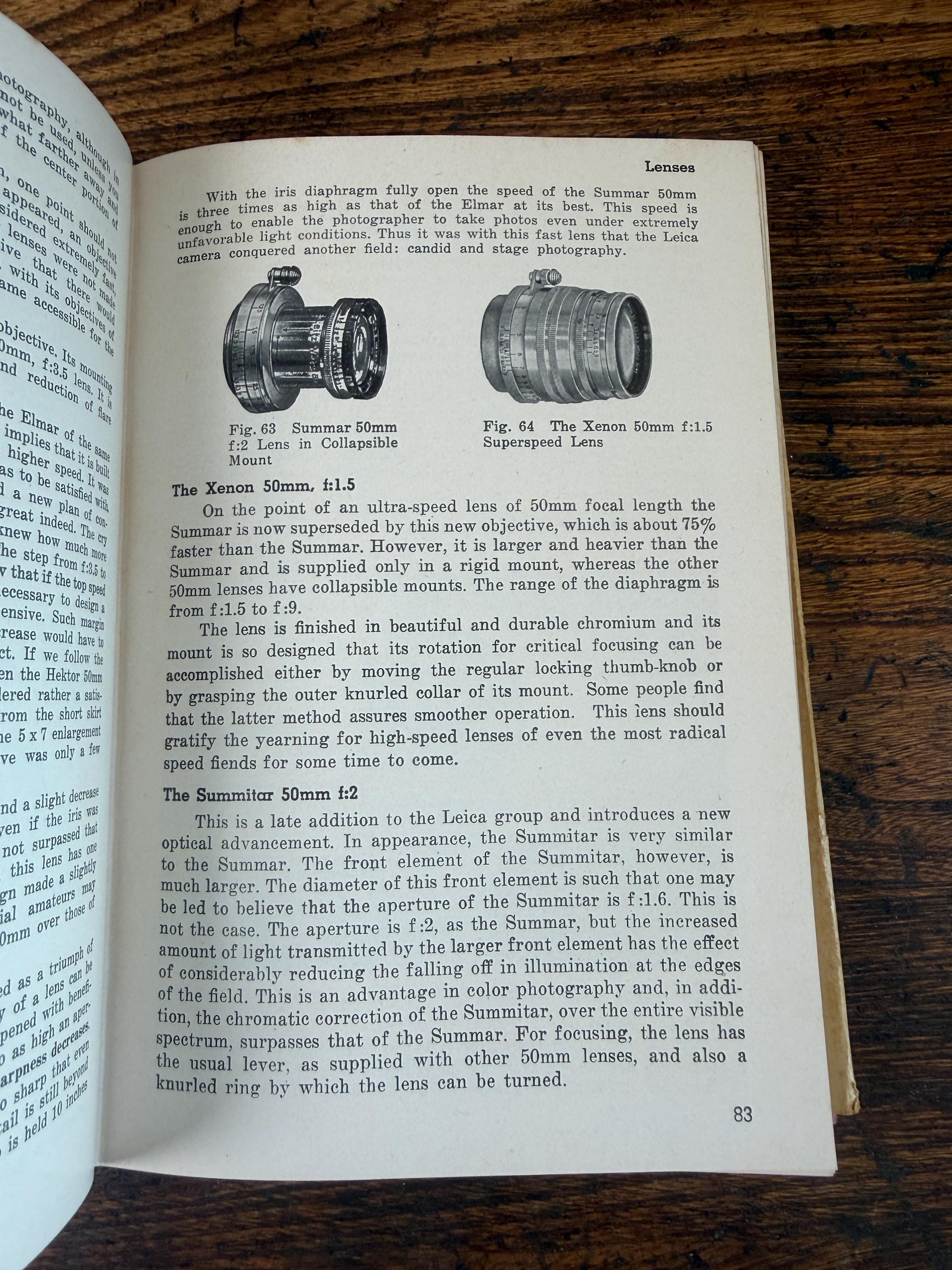 The Leica Manual by Willard D. Morgan & Henry M. Lester | Hardback 1947