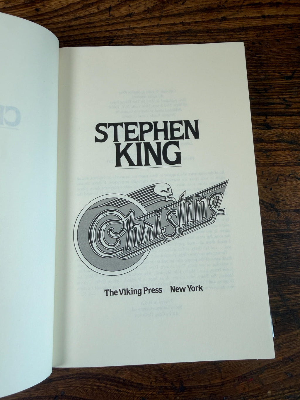 Christine by Stephen King | Hardback Book Club Edition 1983