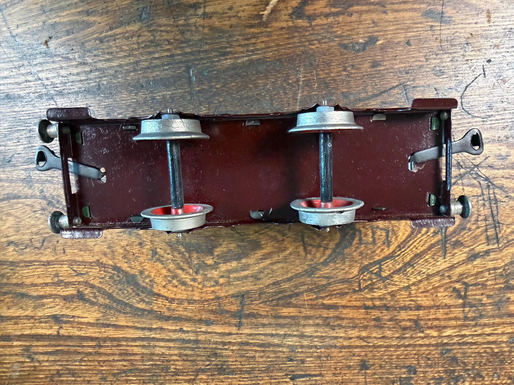 Vintage Marx O Gauge Tin Passenger Cars Set of 4 | Lithographed Train Coaches | Mid Century Toy Train