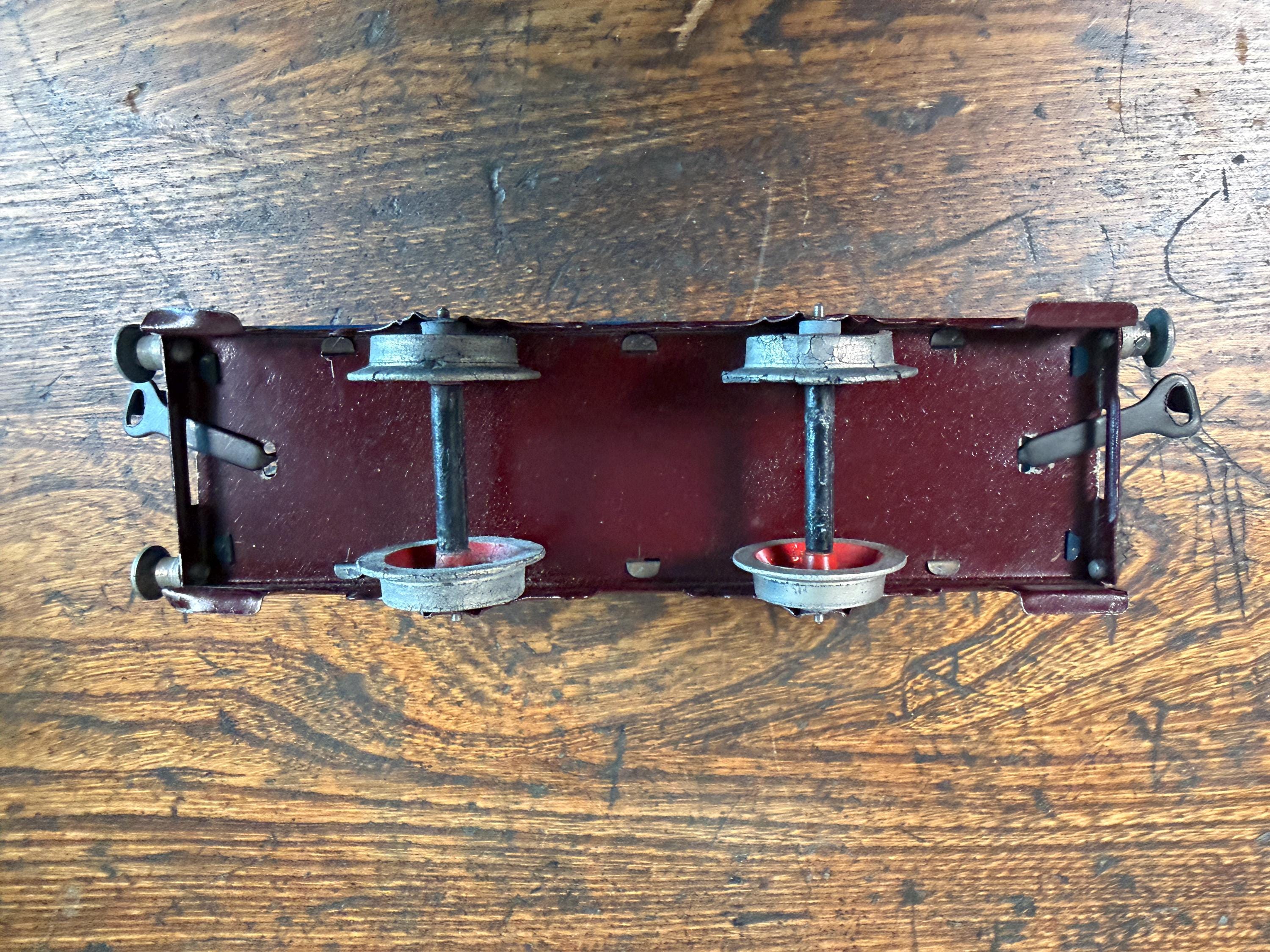 Vintage Marx O Gauge Tin Passenger Cars Set of 4 | Lithographed Train Coaches | Mid Century Toy Train