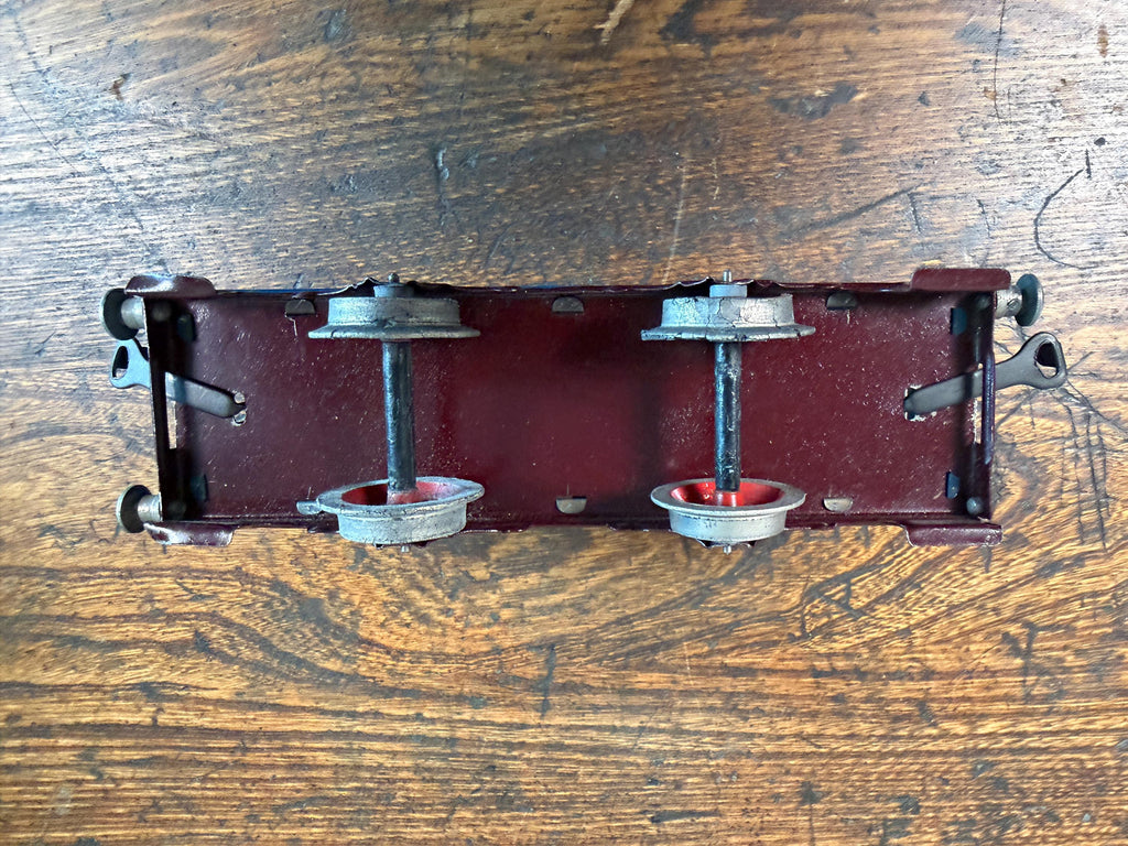 Vintage Marx O Gauge Tin Passenger Cars Set of 4 | Lithographed Train Coaches | Mid Century Toy Train