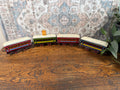 Vintage Marx O Gauge Tin Passenger Cars Set of 4 | Lithographed Train Coaches | Mid Century Toy Train