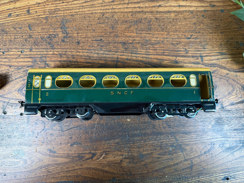 Vintage Hornby Meccano France SNCF Passenger Coach | French Tinplate Train Car | O Gauge