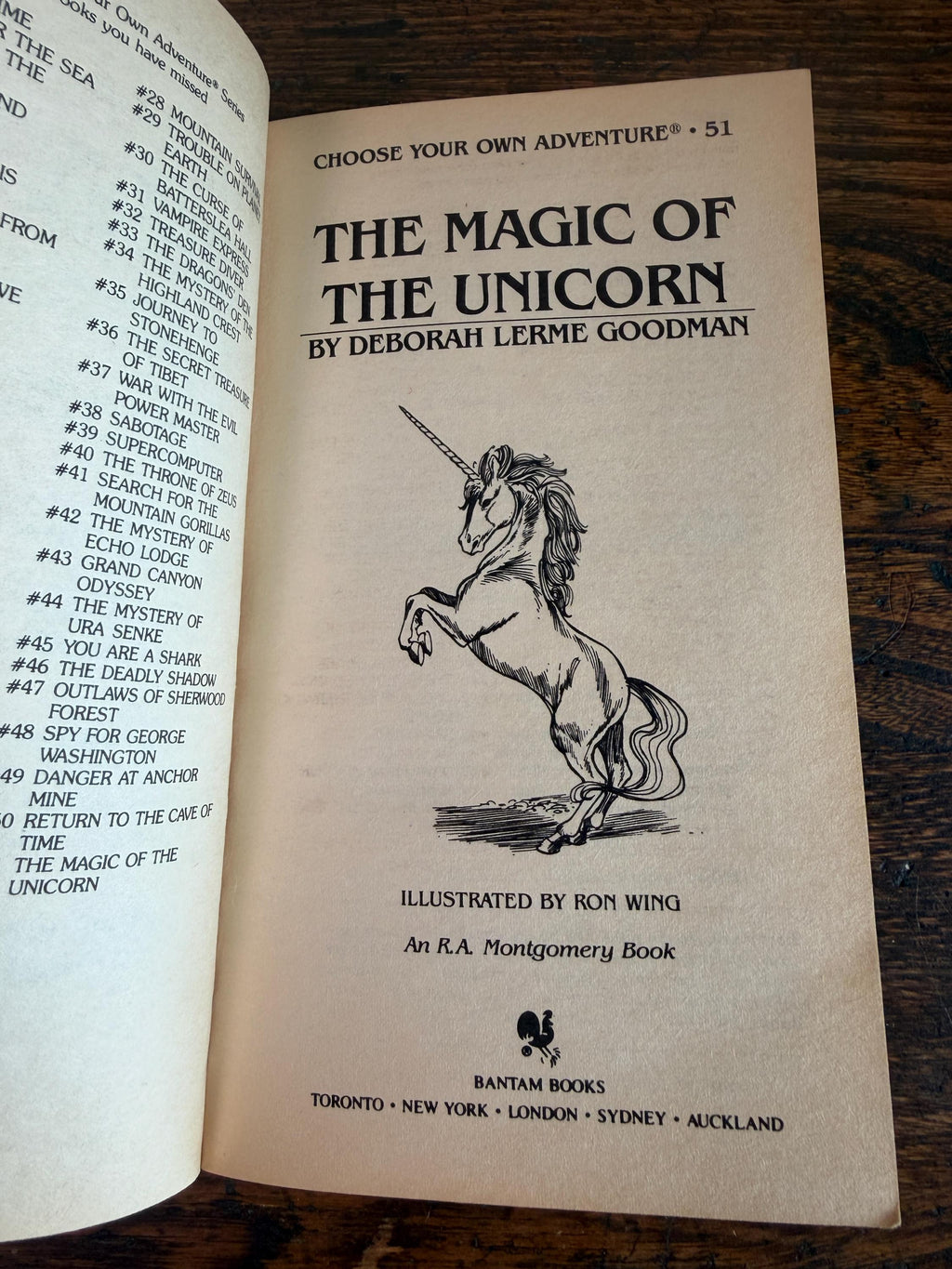 The Magic of the Unicorn by Deborah Lerme Goodman | Choose Your Own Adventure Paperback 1985