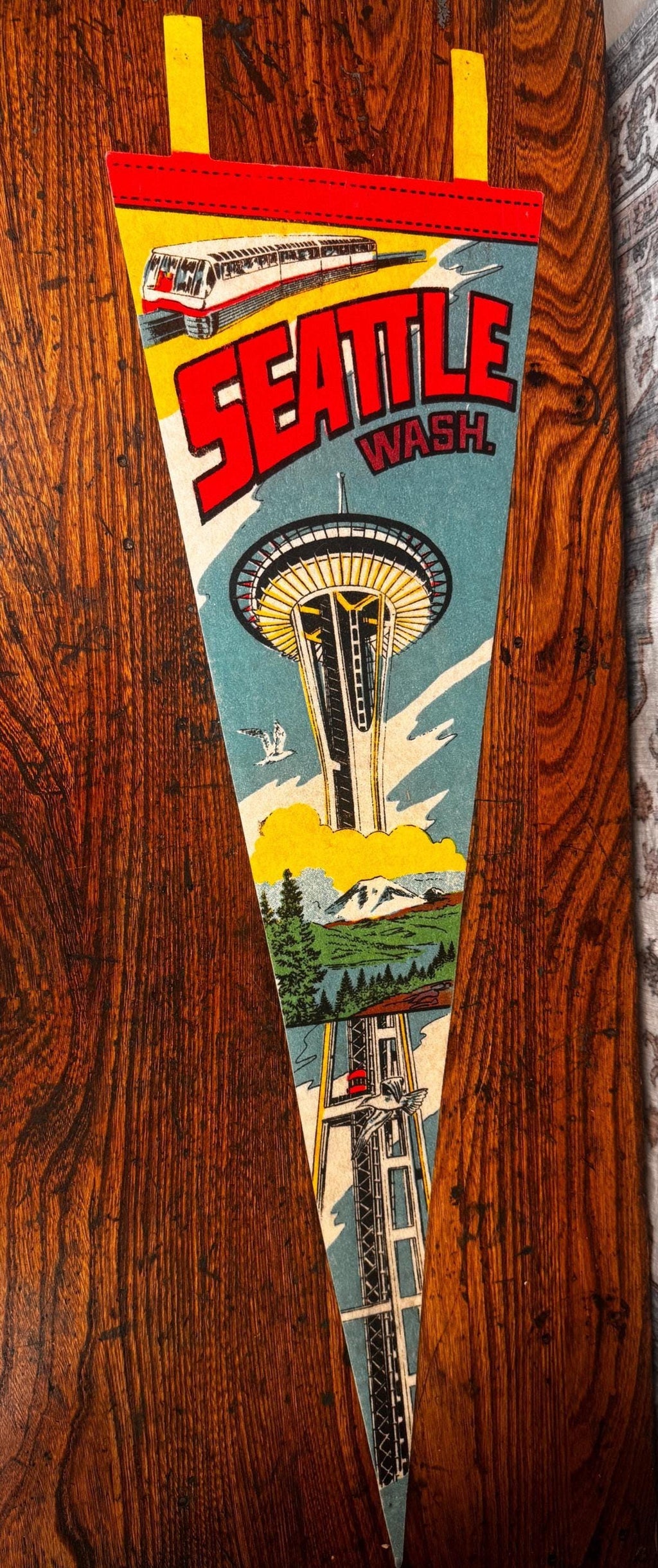 Vintage Seattle Felt Pennant