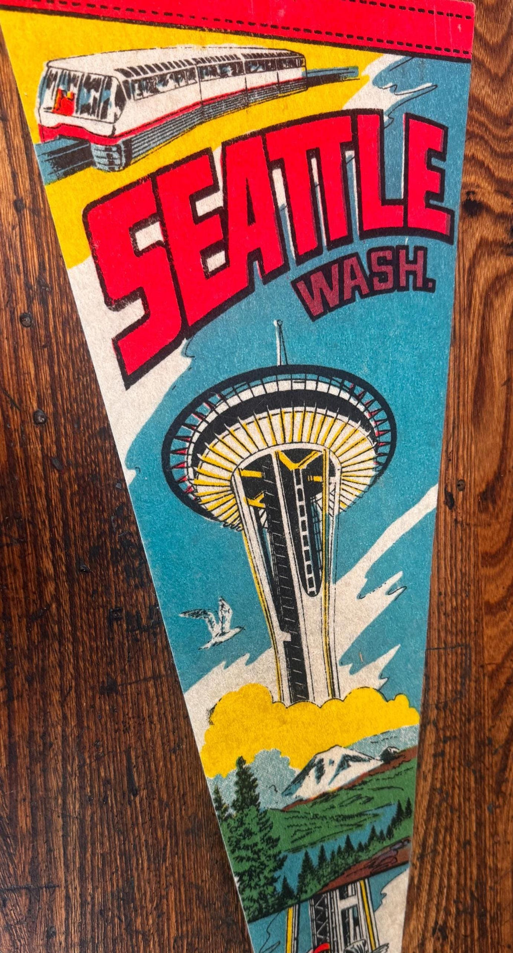 Vintage Seattle Felt Pennant