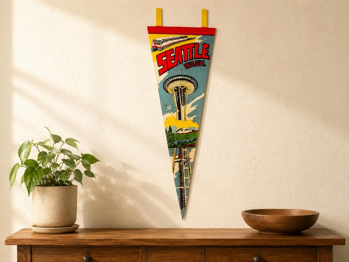 Vintage Seattle Felt Pennant