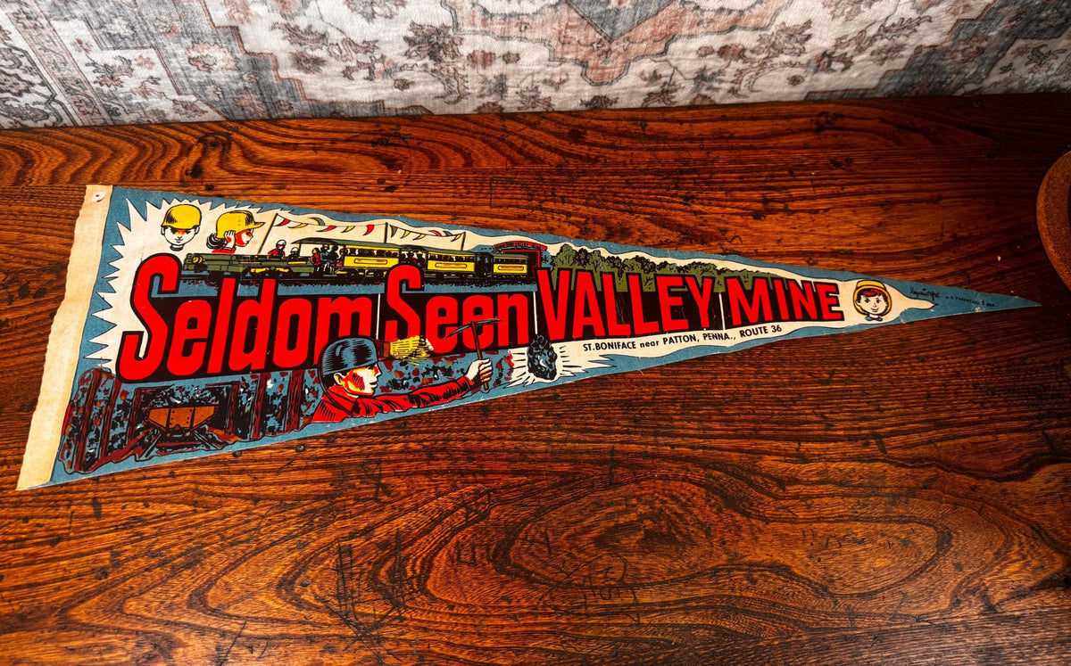 Vintage Seldom Seen Valley Mine Pennant