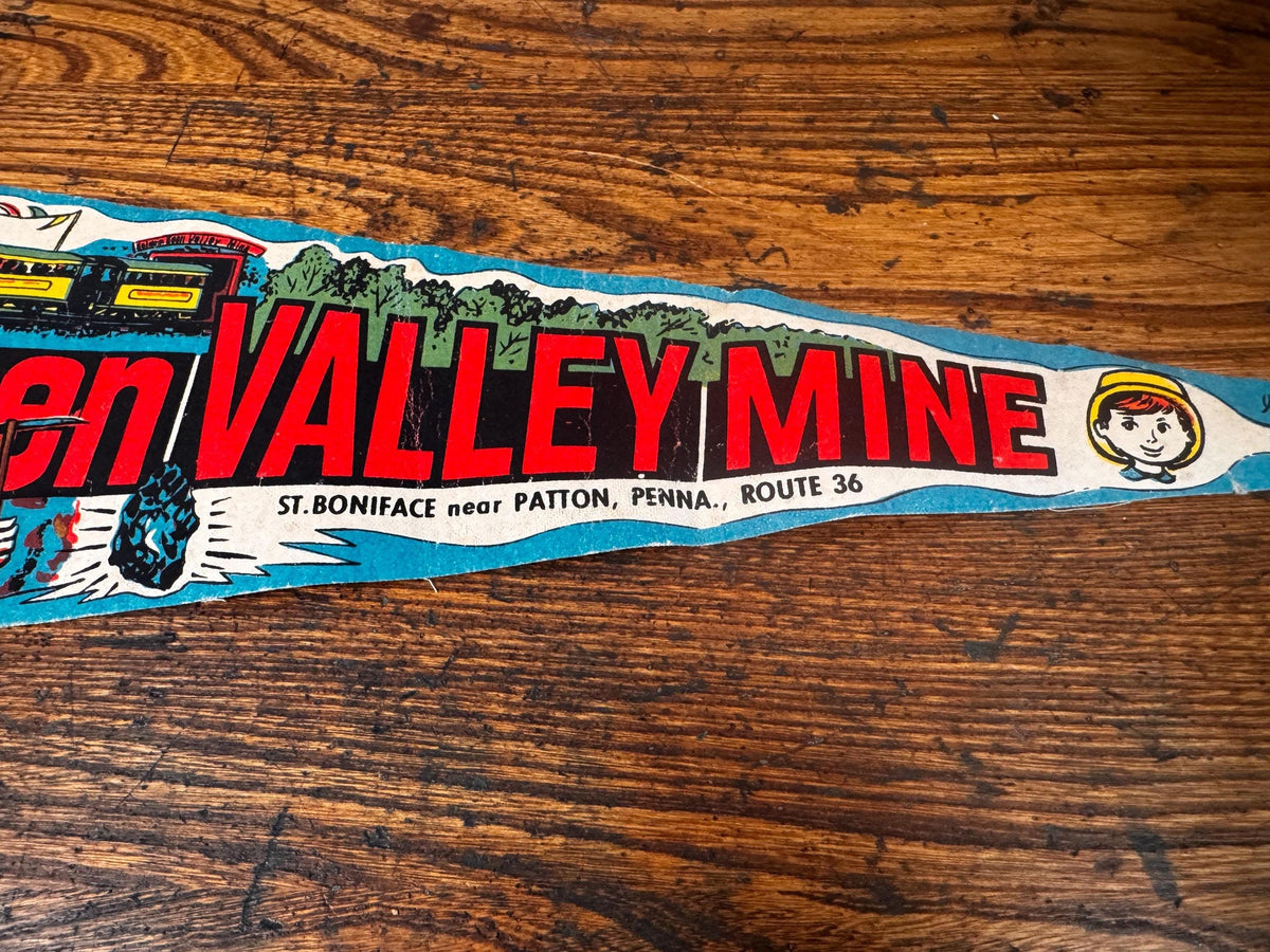 Vintage Seldom Seen Valley Mine Pennant
