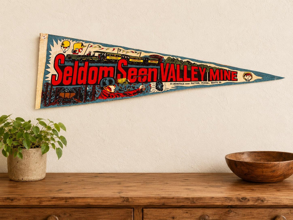 Vintage Seldom Seen Valley Mine Pennant