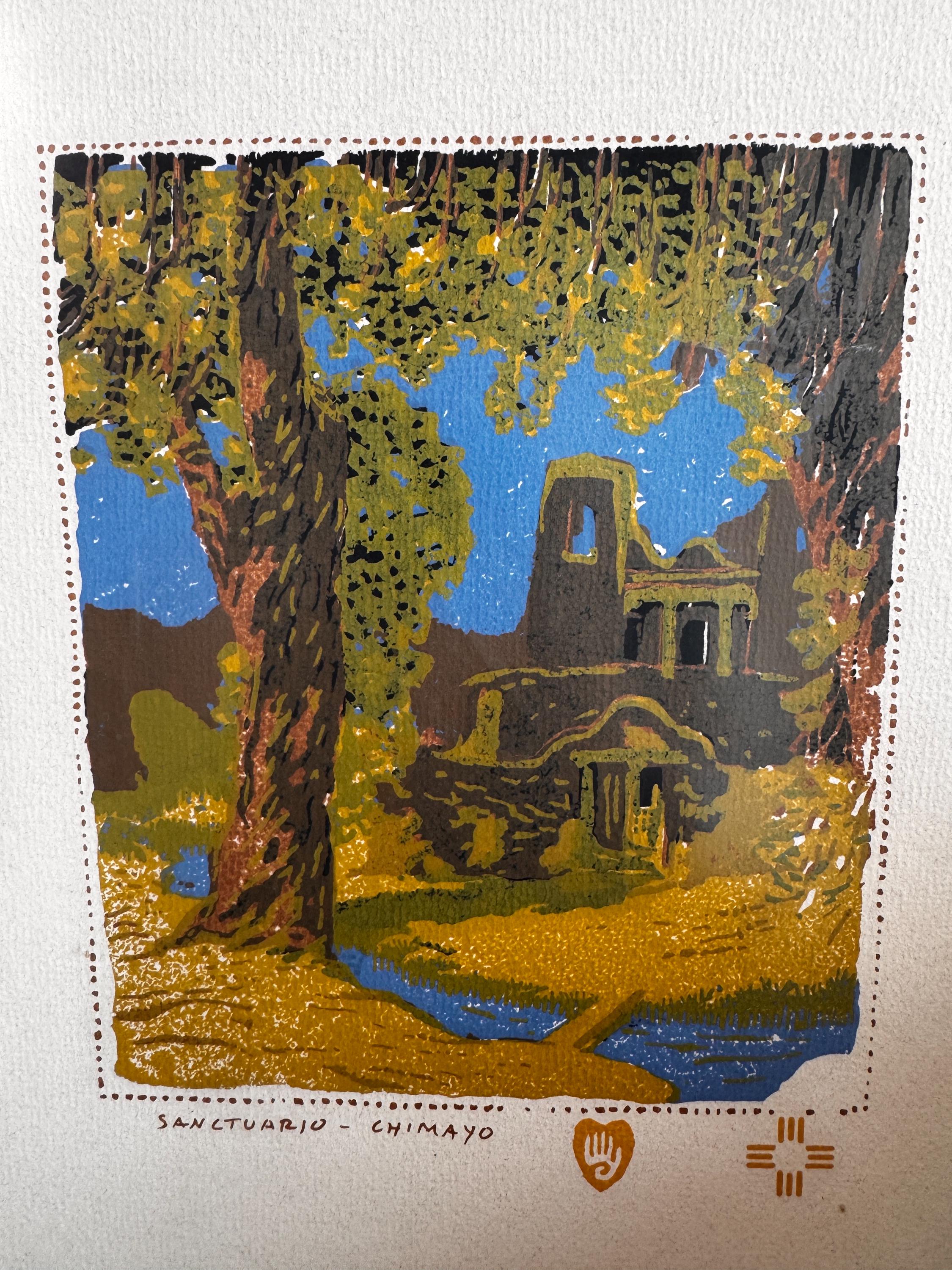 1981 Gustave Baumann Centennial Exhibition Framed Print | Santuario Chimayó