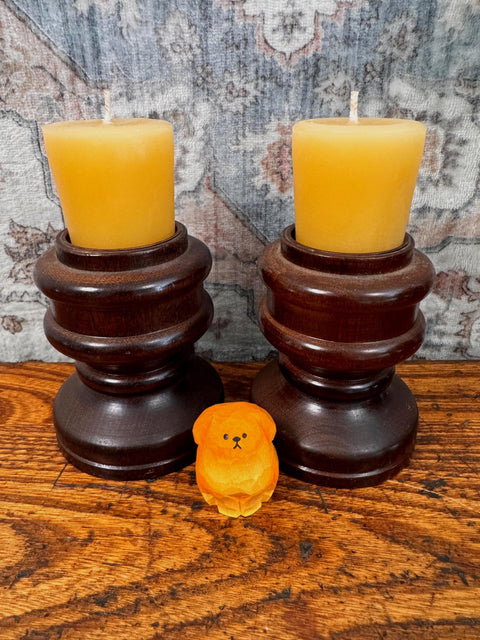 Turned Wood Votive Candle Holder