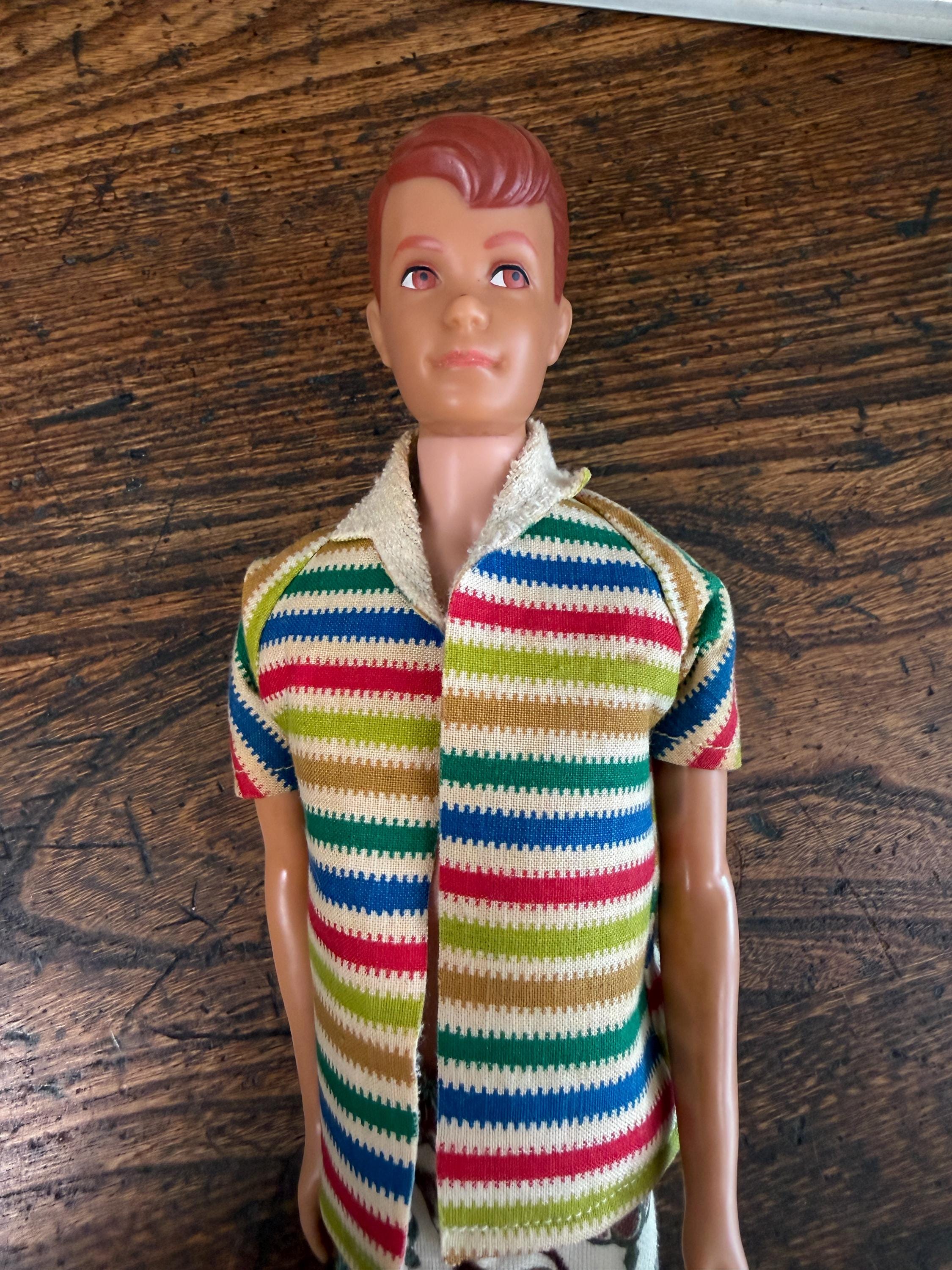 Vintage 1960s Mattel Barbie and Allan Doll Pair with Clothing Accessories