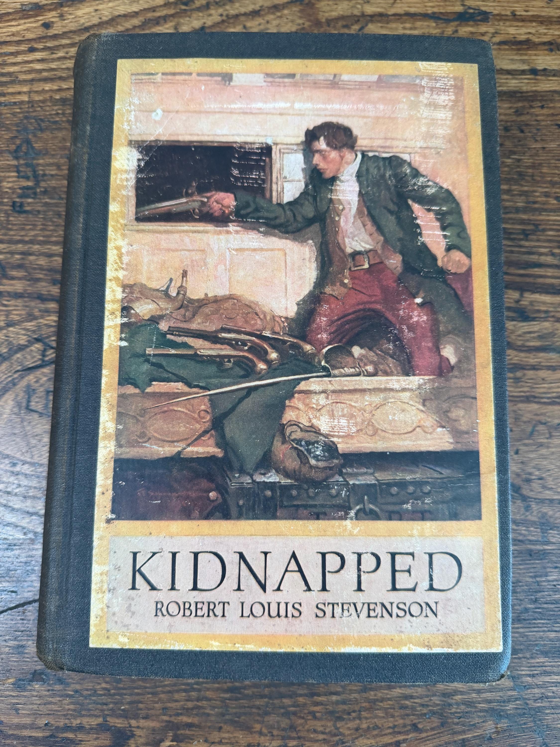 Vintage 1920s Illustrated Classics Set Kidnapped Gulliver's Travels Ivanhoe