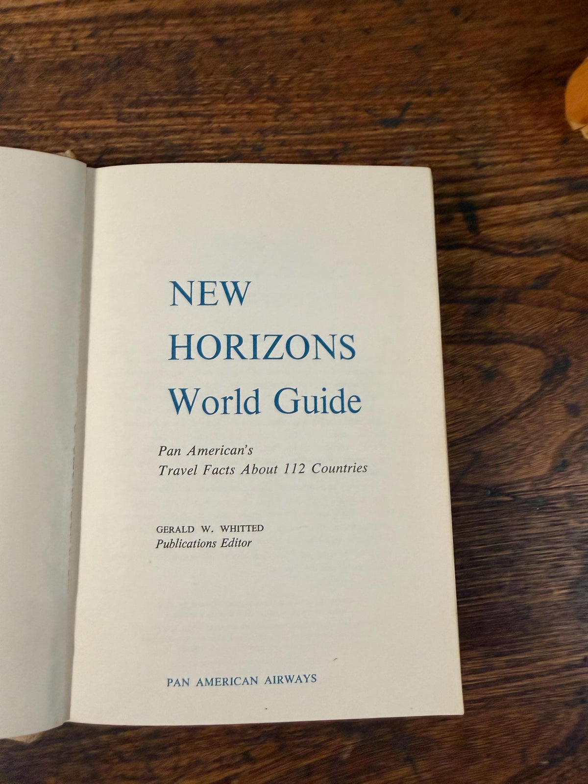 Pan Am New Horizons World Guide | 1966 Hardcover