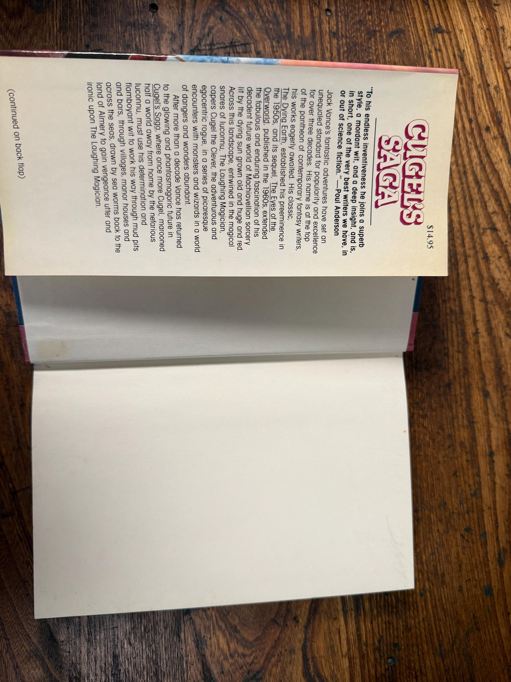 Signed 1983 Cugel's Saga Jack Vance Timescape Hardcover Fantasy Novel