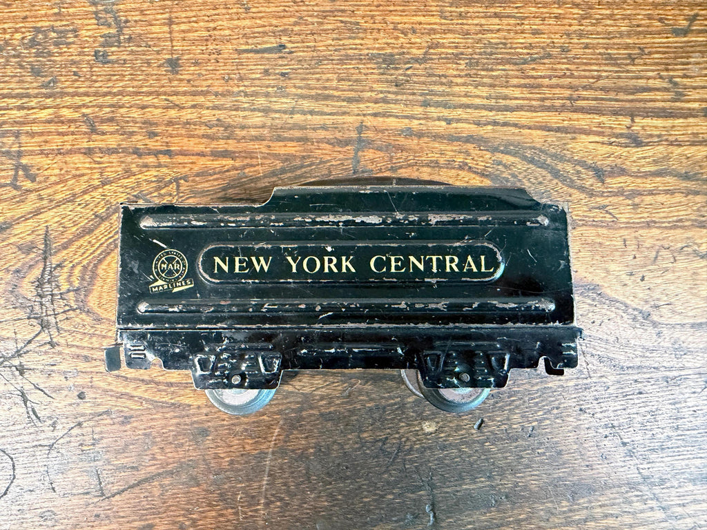 Vintage Marx Marlines Electric Train | New York Central Tin Locomotive and Tender | O Gauge