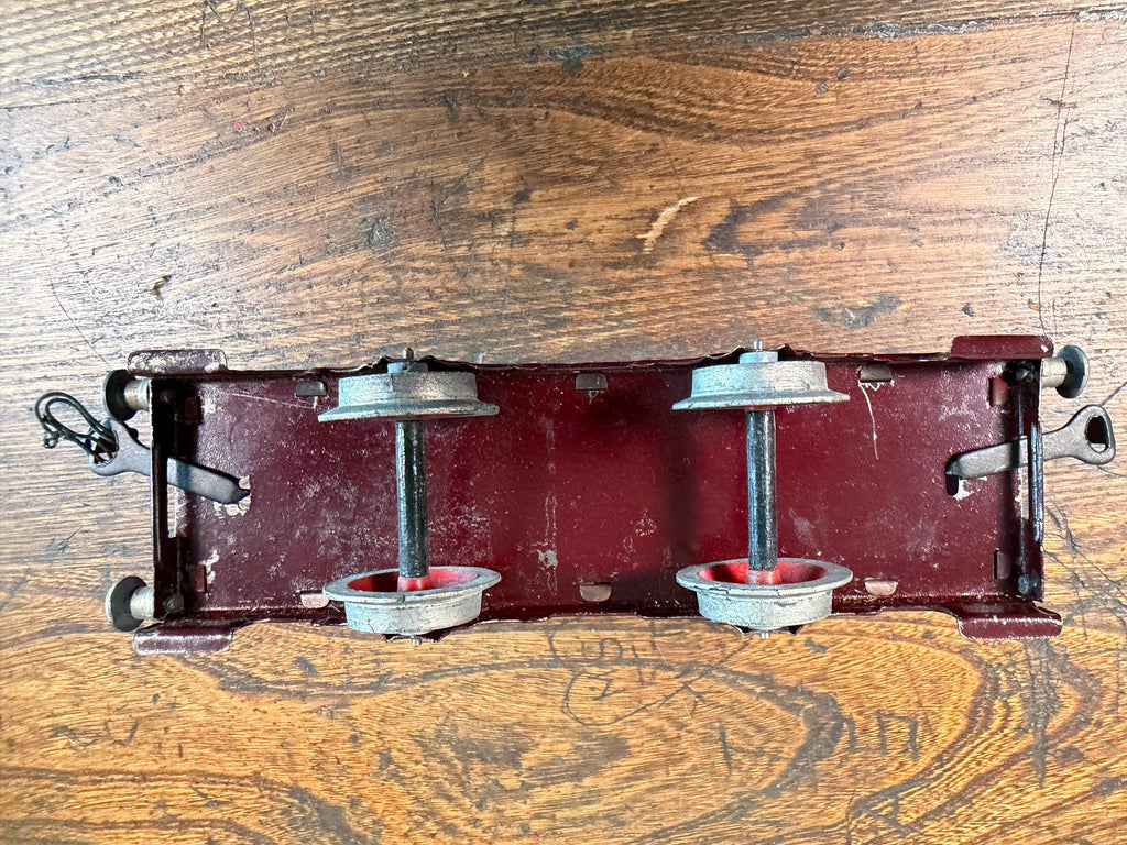 Vintage Marx O Gauge Tin Passenger Cars Set of 4 | Lithographed Train Coaches | Mid Century Toy Train