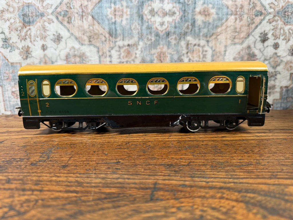 Vintage Hornby Meccano France SNCF Passenger Coach | French Tinplate Train Car | O Gauge