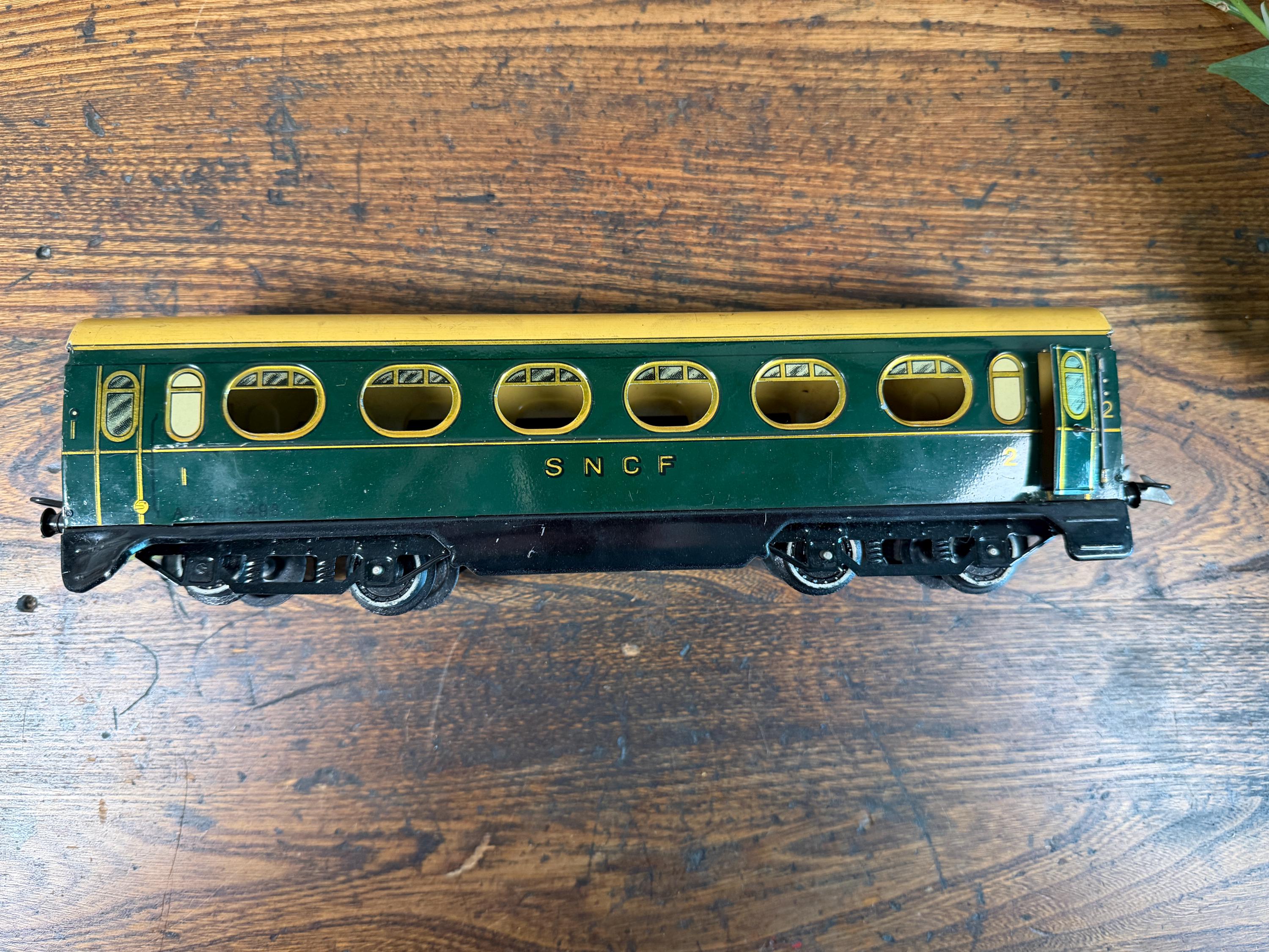 Vintage Hornby Meccano France SNCF Passenger Coach | French Tinplate Train Car | O Gauge