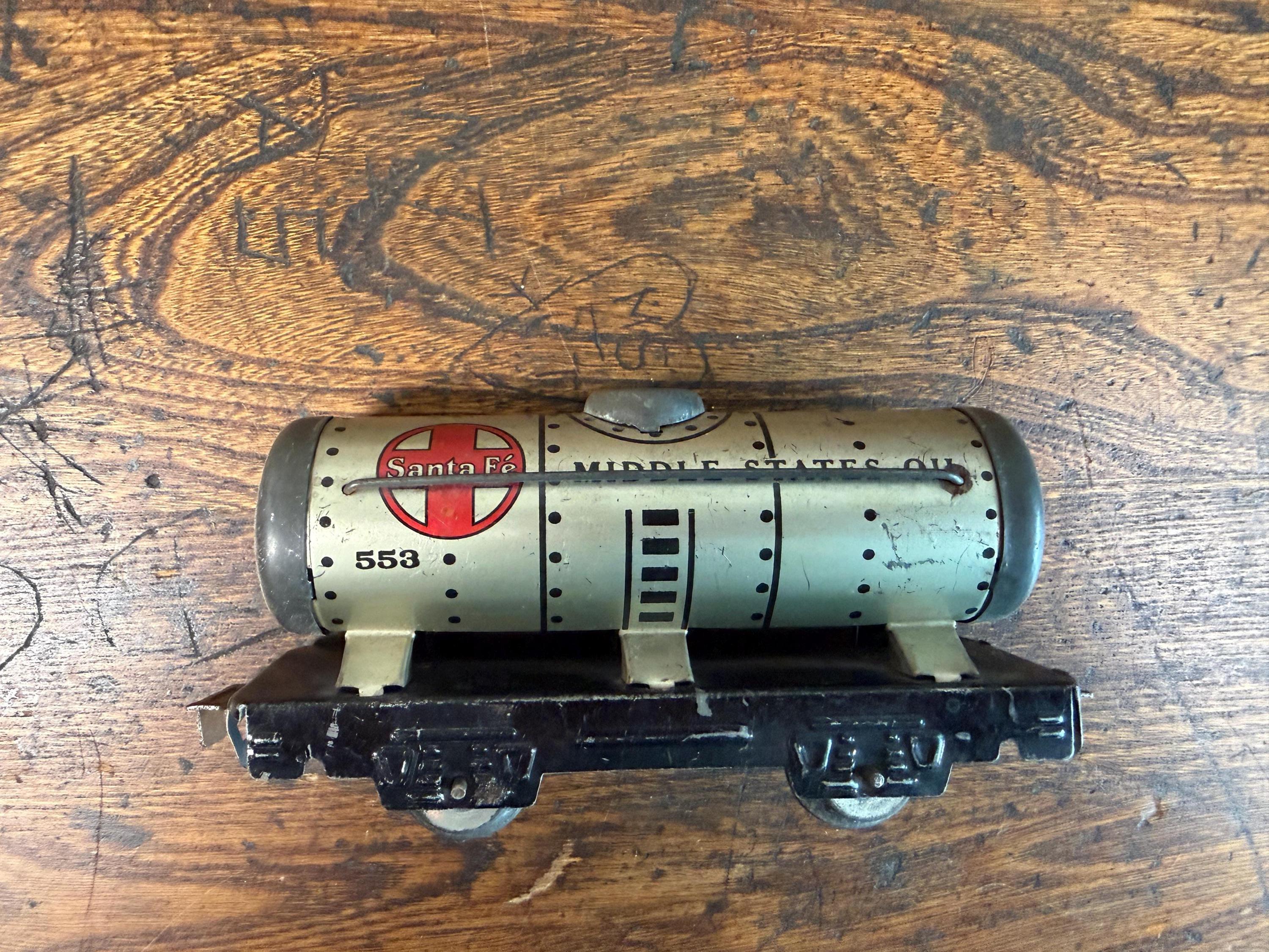 Vintage Marx O Gauge Freight Car Set | Rock Island Gondola Santa Fe Tank Union Pacific Stock Car & Tender