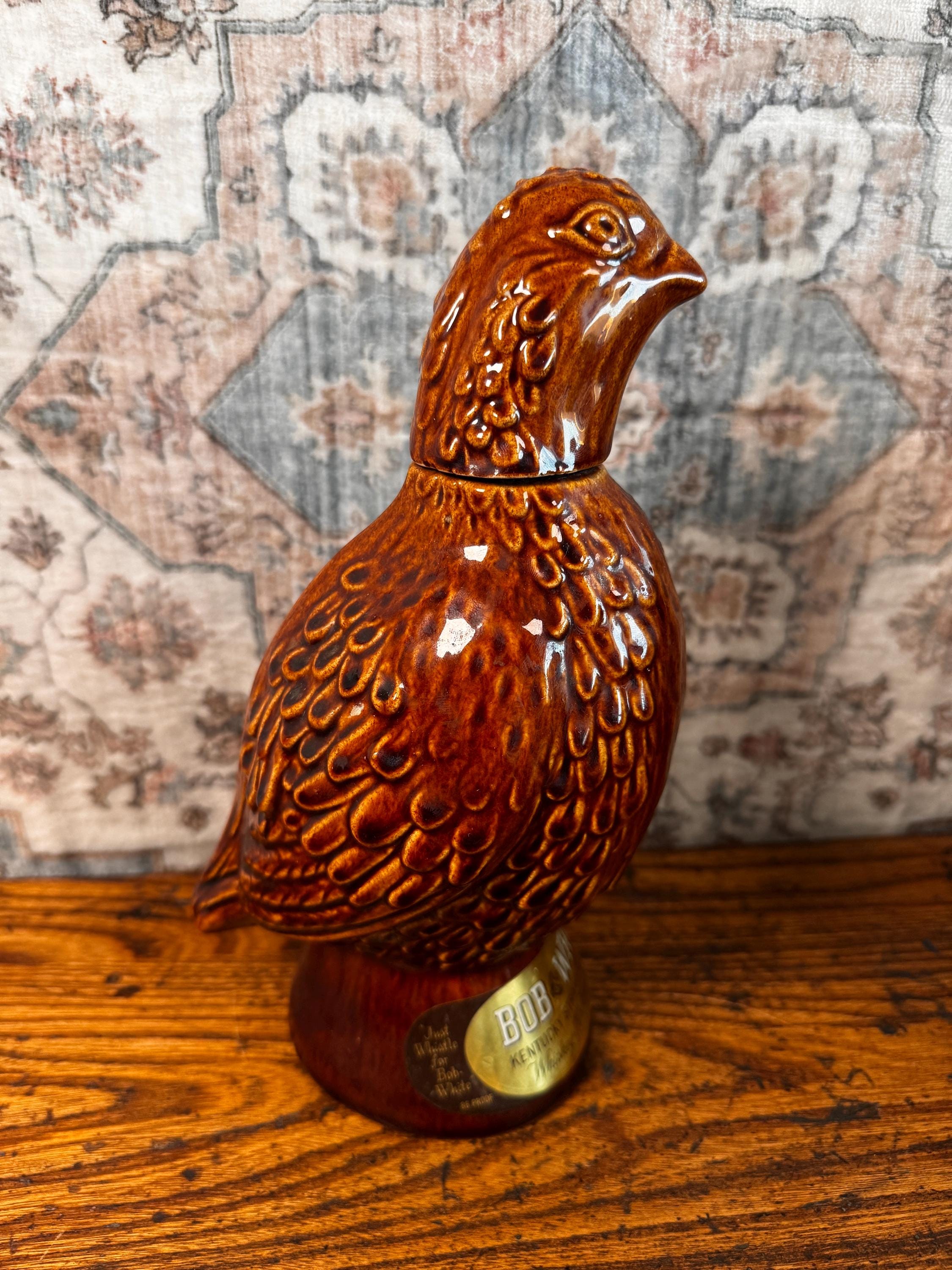 Bob White Kentucky Straight Bourbon Whiskey Ceramic Liquor Bottle 1968