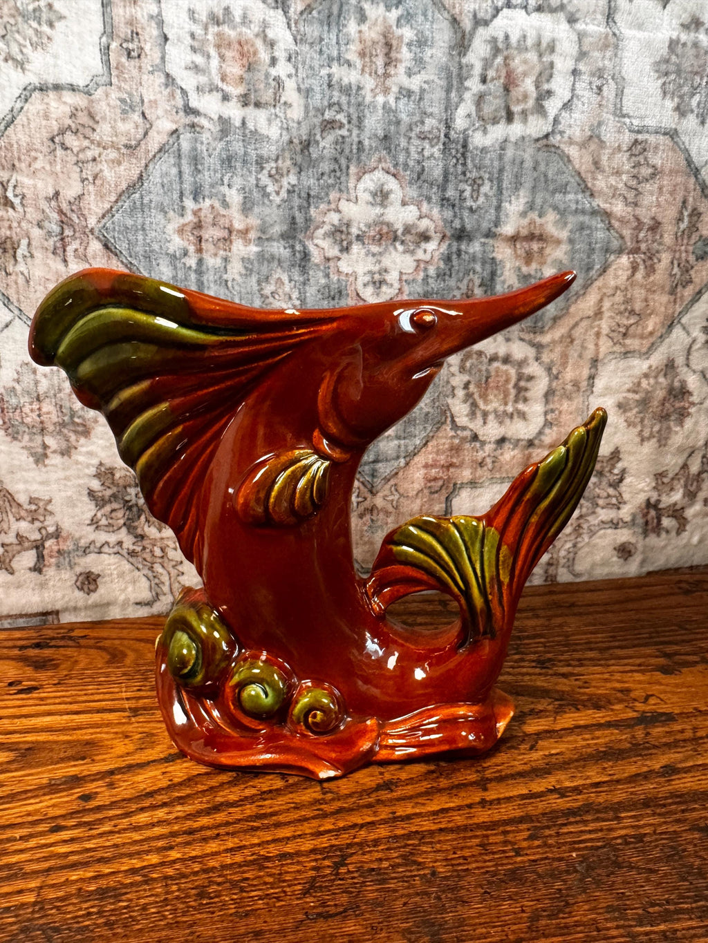 Vintage Royal Haeger Ceramic Fish Figurine Vase