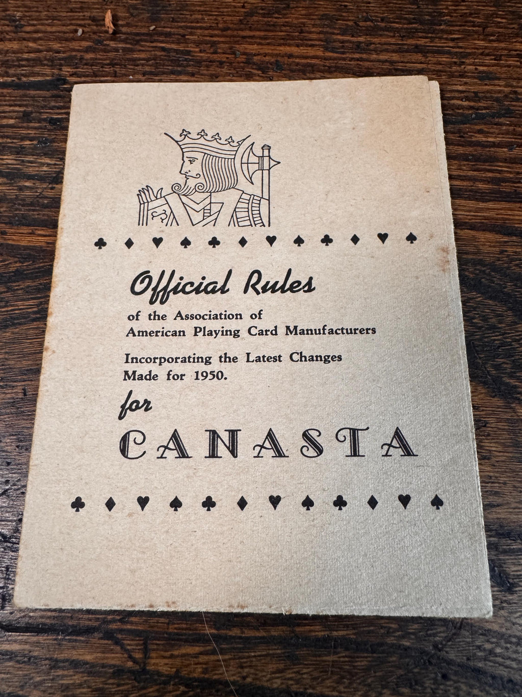Vintage 1950 Canasta Card Game Set by Whitman Publishing Co.