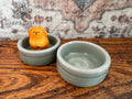 Pair of Small Celadon Ceramic Bowls
