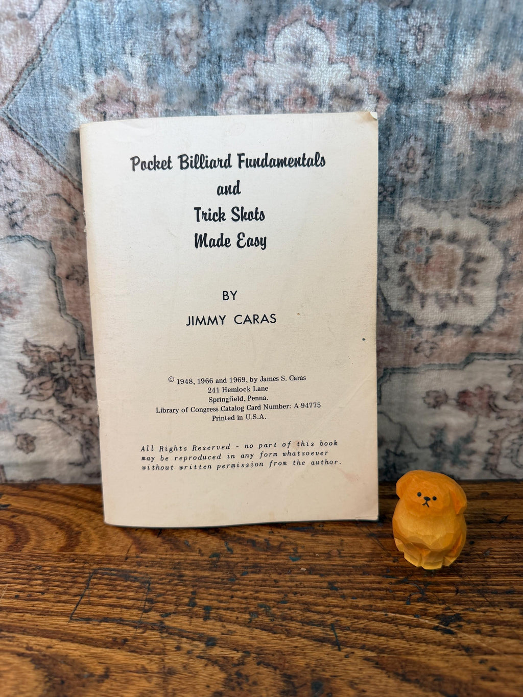 Pocket Billiard Fundamentals and Trick Shots Made Easy by Jimmy Caras | 1969 Paperback