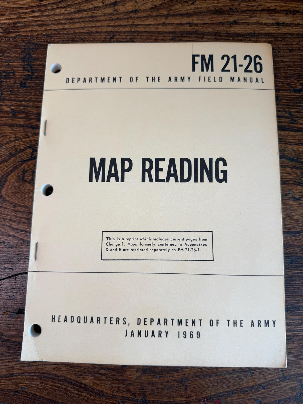 FM 21-26 Map Reading Field Manual by US Army | 1969 Paperback