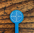 Pan Am Blue Plastic Drink Stir Stick