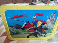 Vintage Metal Lunchbox with Knight and Castle Artwork