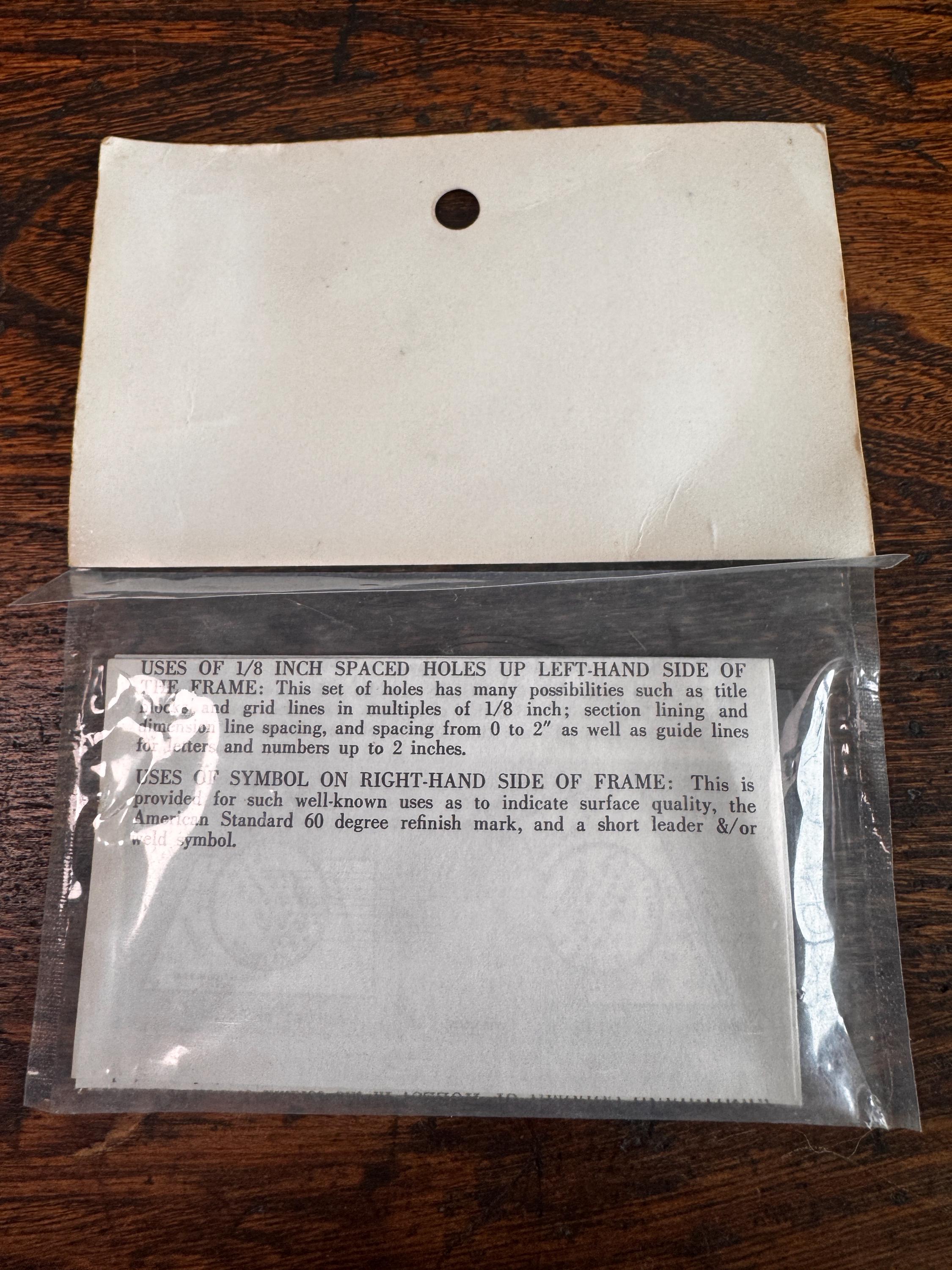 Vintage Ames Lettering Guide by Olson Mfg. Co. Drafting Tool