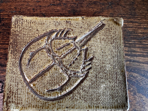 Ceramic Wall Plaque with Horseshoe Crab Design