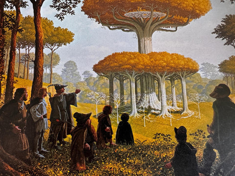 Lothlórien Fantasy Art Print by Hildebrandt | 1977 Calendar Page