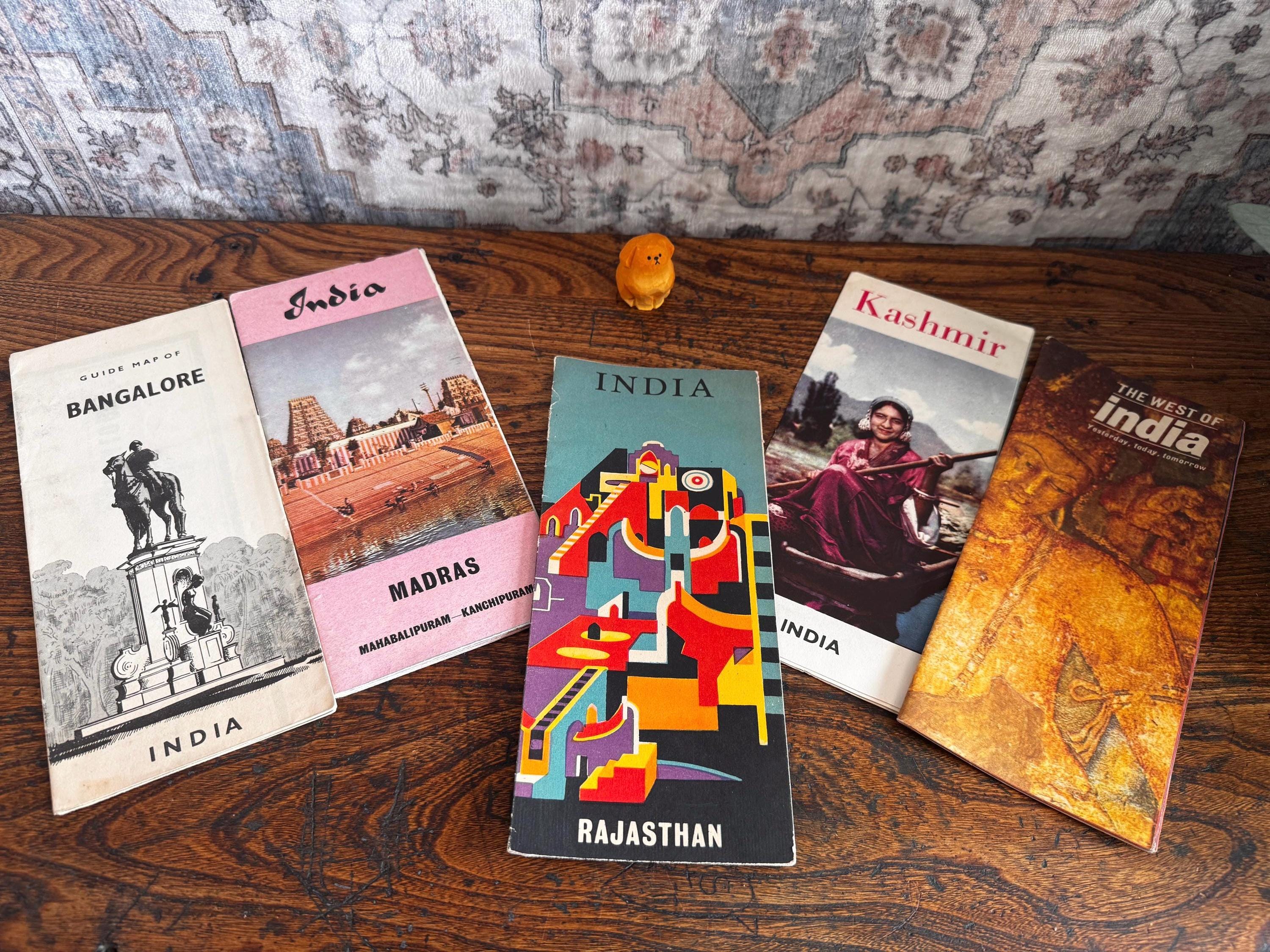 Lot of 5 Vintage India Travel Brochures