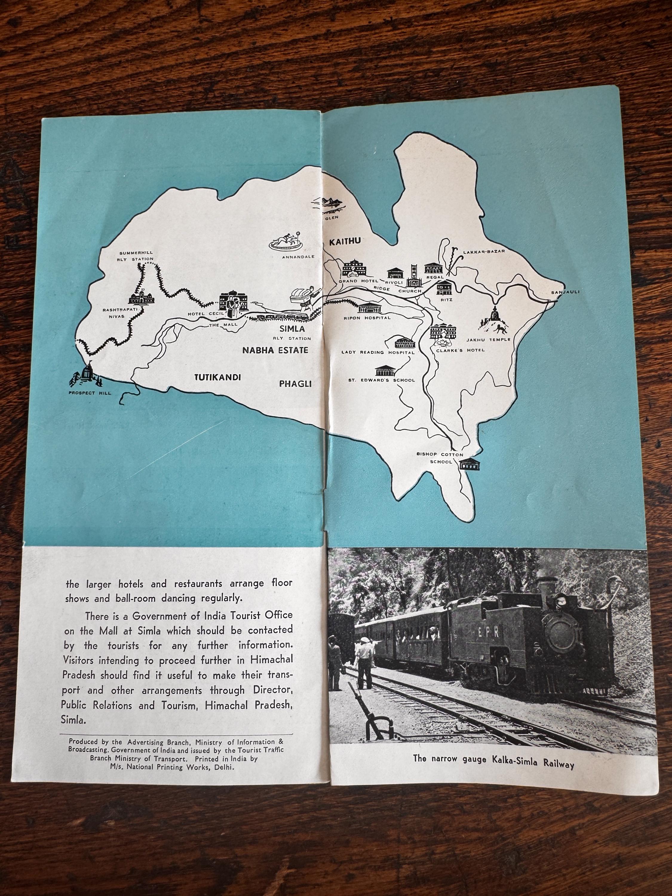 Lot of 6 Vintage Travel Brochures and Maps of India