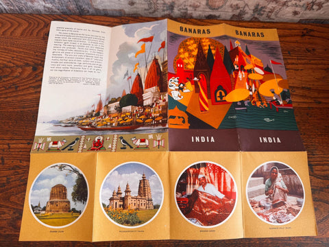 Lot of 5 Vintage Indian Travel Brochures and Maps