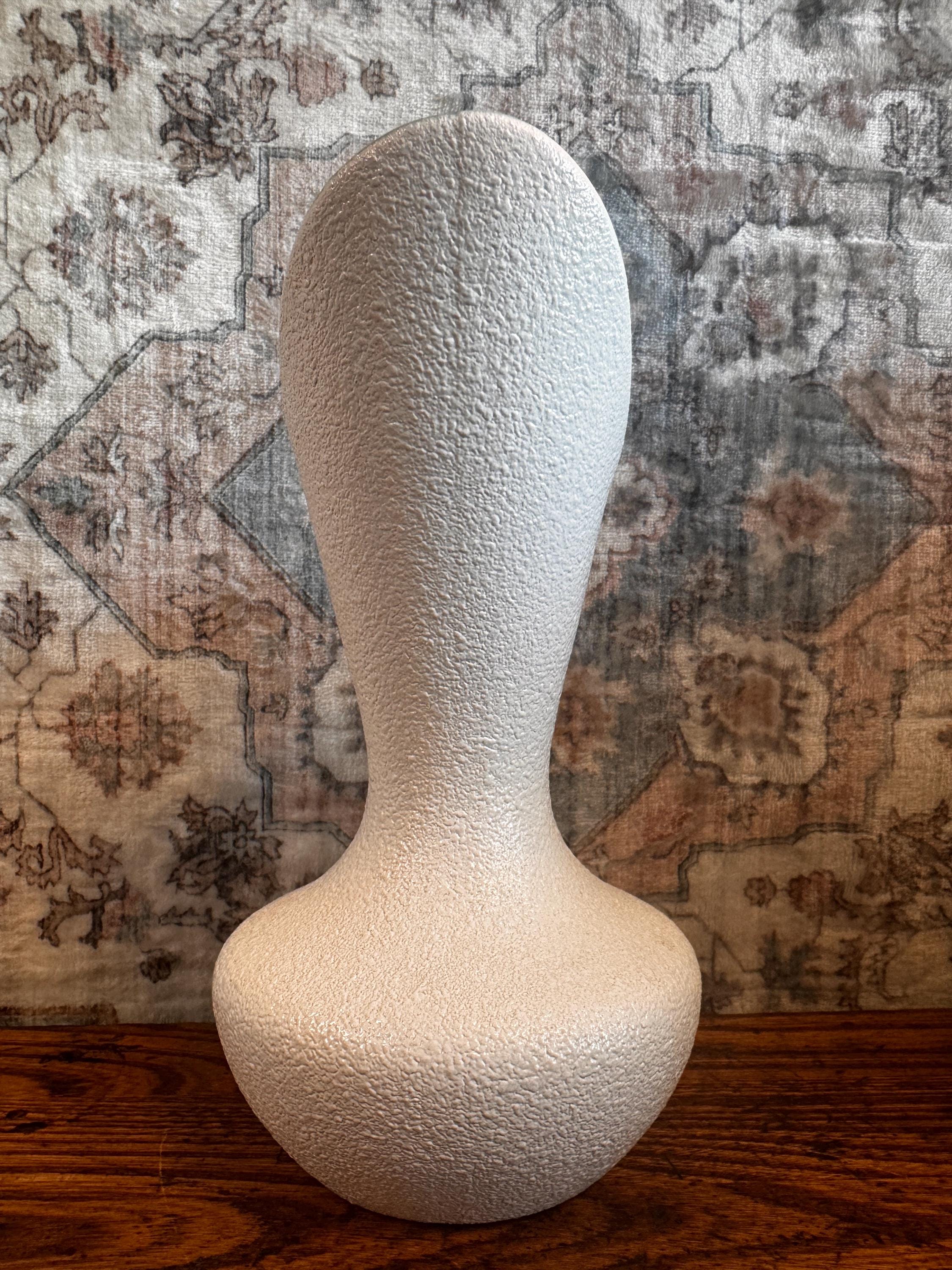 Royal Haeger 1960s Turquoise and White Textured Vase