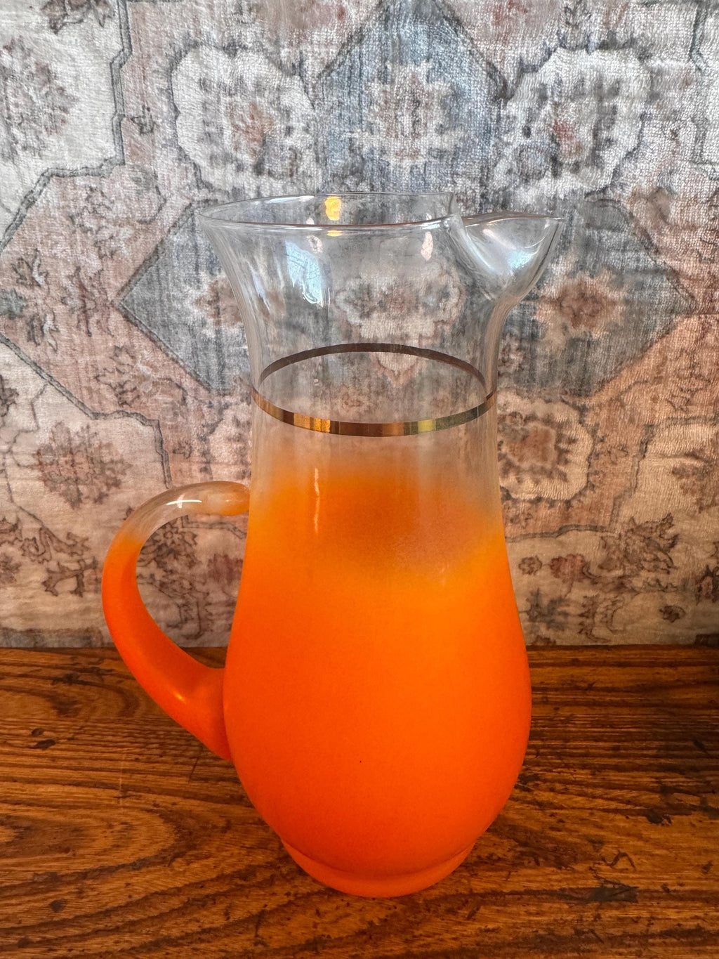 Blendo 1950s Orange Juice Pitcher with Gradient Glass