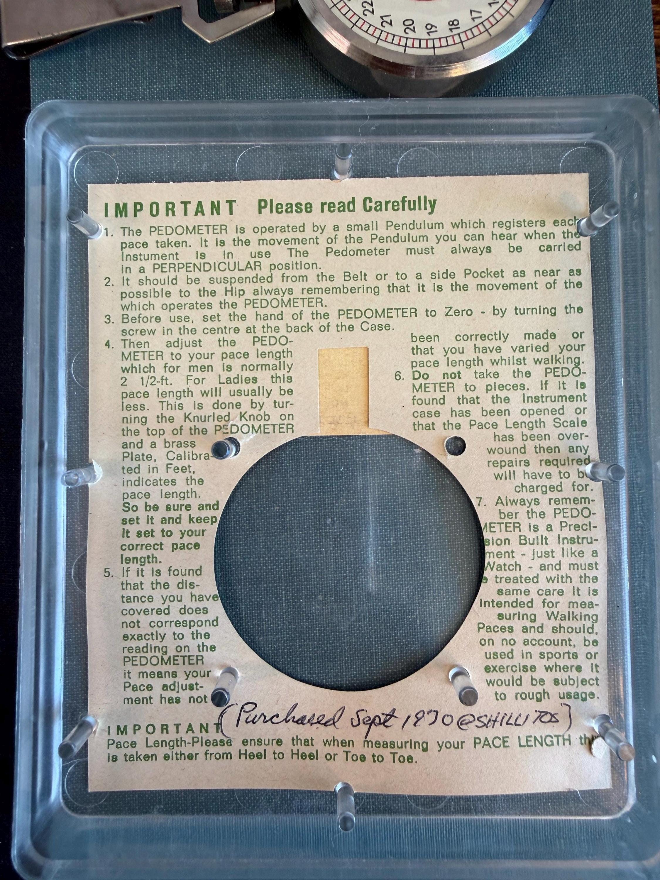 Pedo-Company Vintage Pedometer Made in Germany