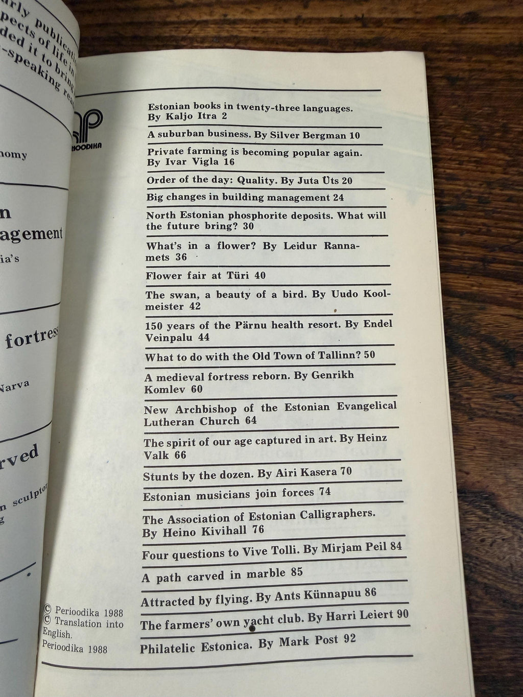 Estonian Panorama by Periodika | 1988 Paperback