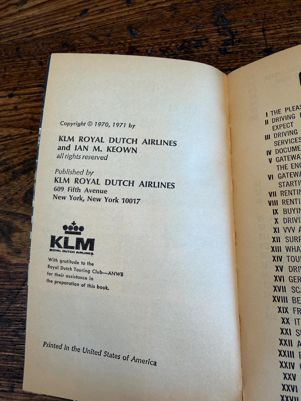 KLM'S Motoring Guide to Europe by Ian M. Keown | 1970 Paperback Travel Guide