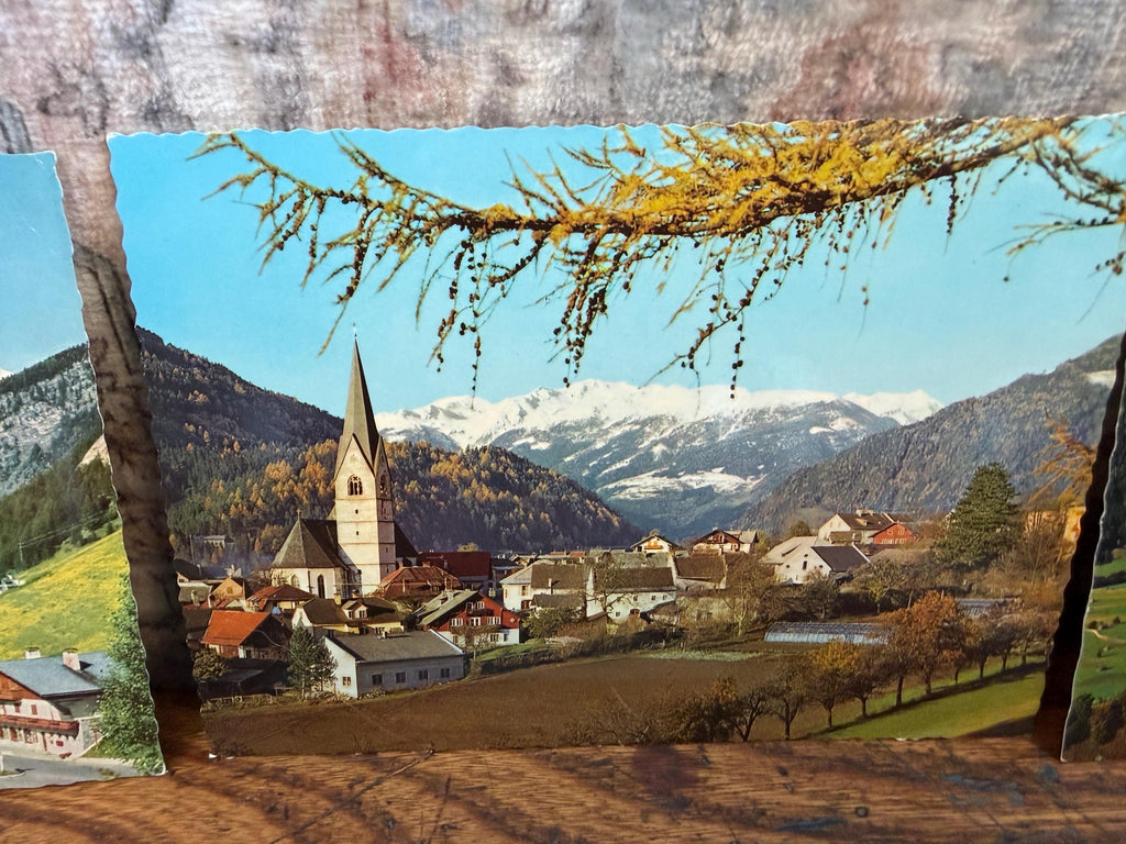 Lot of 6 Vintage Austrian Postcards Featuring Scenic Landscapes and Historic Sites