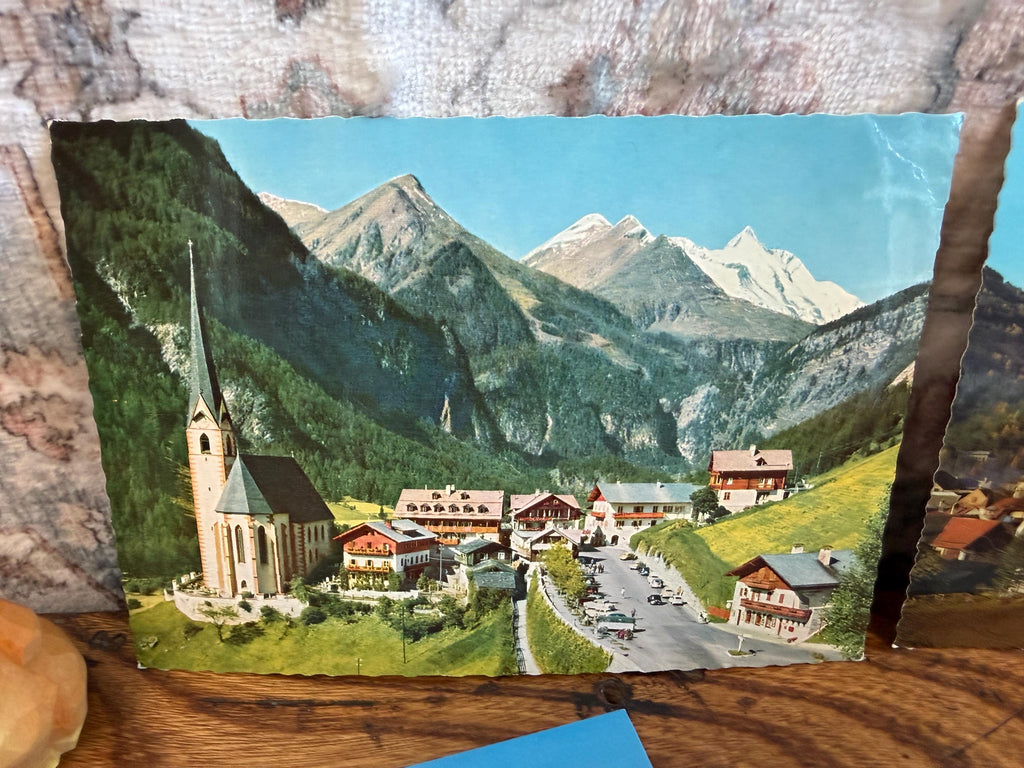 Lot of 6 Vintage Austrian Postcards Featuring Scenic Landscapes and Historic Sites