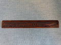 Taormina Carved Wooden Ruler with Animal and Nature Motifs