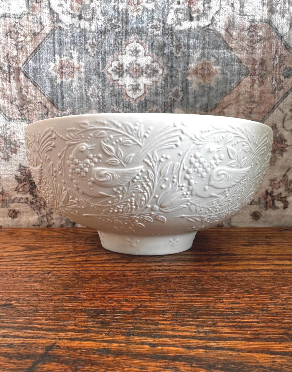 Vintage Rosenthal Bjorn Wiinblad White Porcelain Fantasy Pedestal Bowl