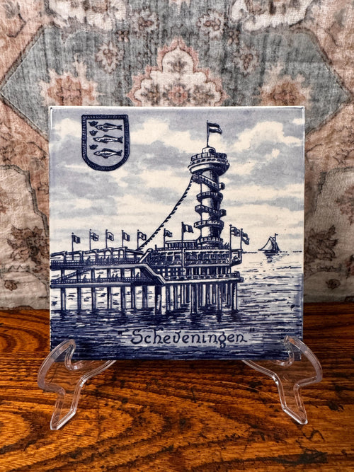 1979 Delft Blauw Holland Hand Painted Ceramic Tile