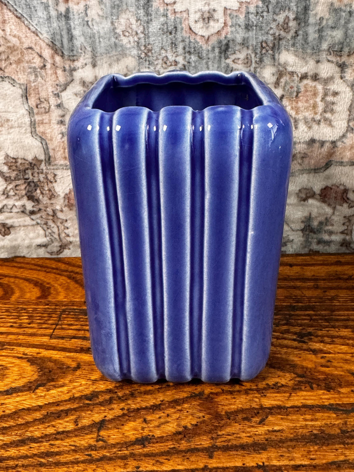 Blue Mid Century Modern Ceramic Vase